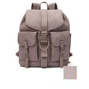 Pink Nylon Backpack Iced Coffe